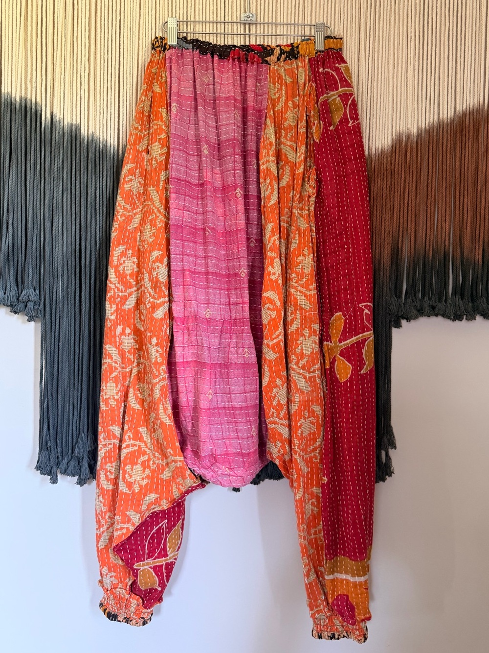 Kantha Bae Be Still Harem Bohemian Patchwork Harem Pants - Picture 7 of 11